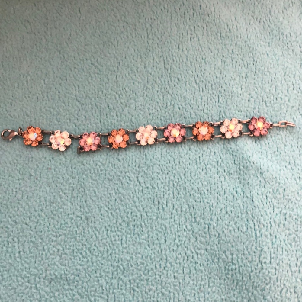 Swavoski crystal flower bracelet